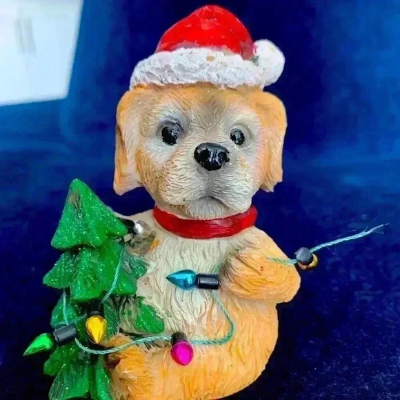 2 Pc Set Puppy with Christmas Lights Pet - Picture 4 of 7